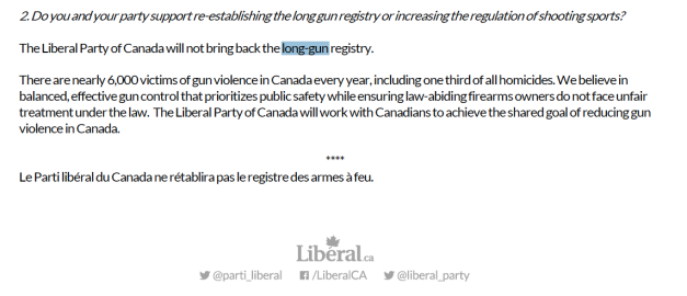BCWF Long-Gun Registry Liberal Party